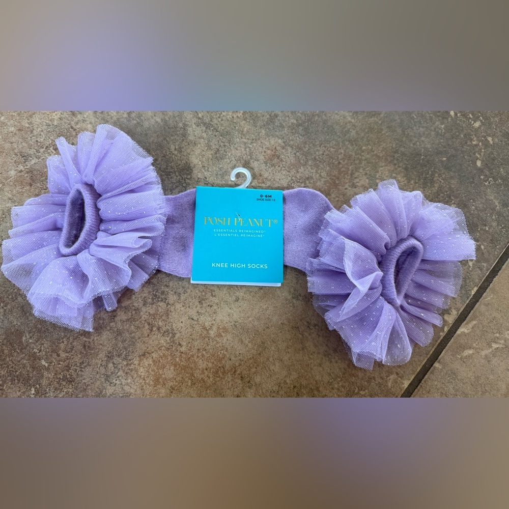 Posh Peanut - Lovely Lavender tulle glitter socks